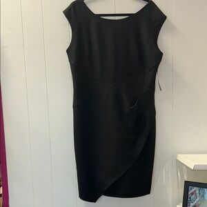 New York & Company Elegant Black Asymmetrical Dress
